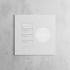 Lutron keypad and Josh Nano microphone in a Josh.ai Ready Wallplate