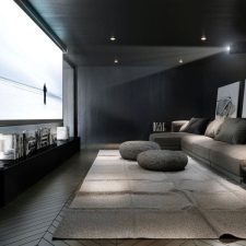 A Sony projector highlighting a screen in a home theater.